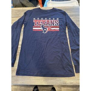 Boys Houston Texans Long Sleeve T-Shirt Size Large(12/14) Navy. NWT. 1